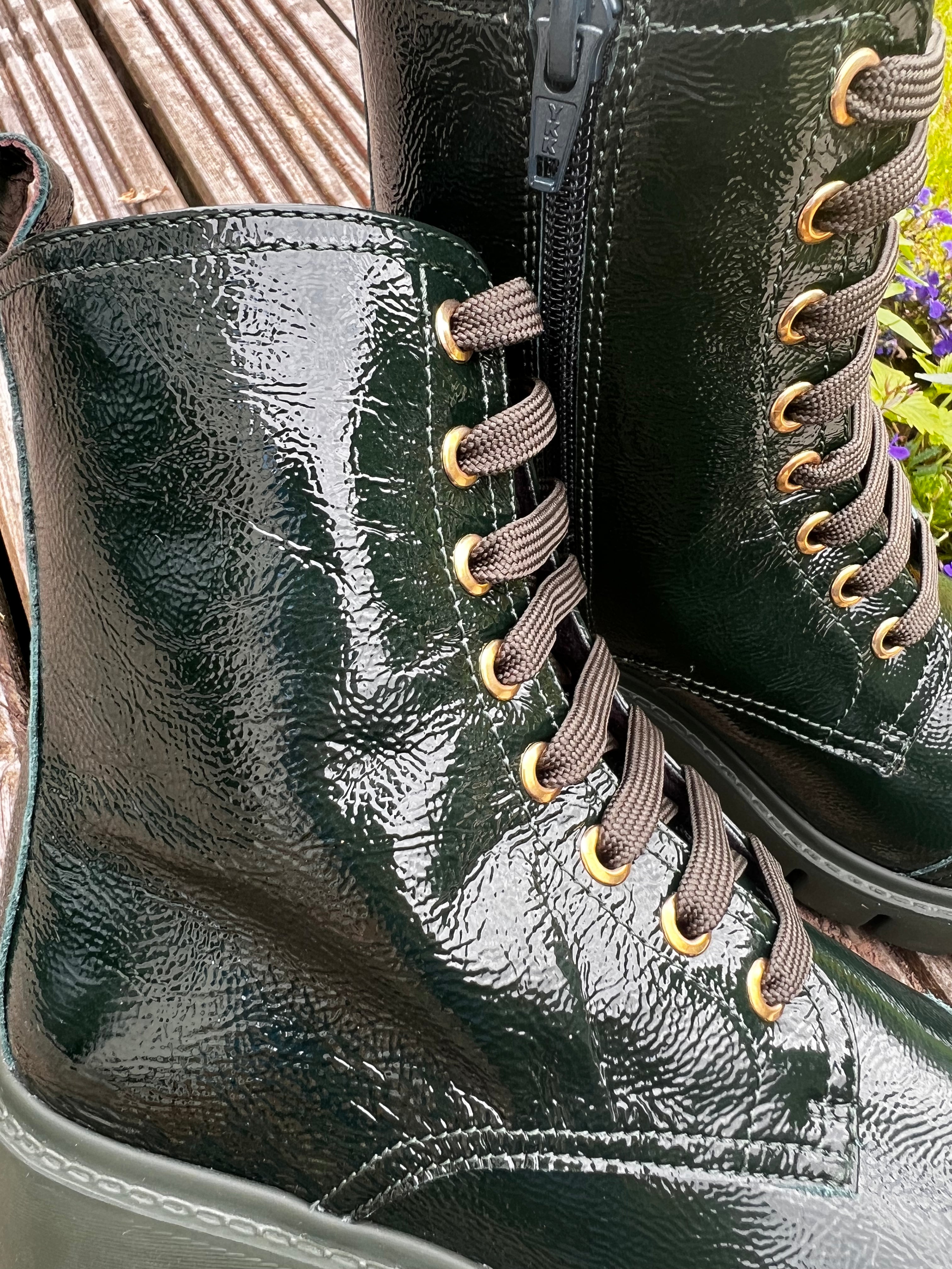 Juliet Green Biker Boots