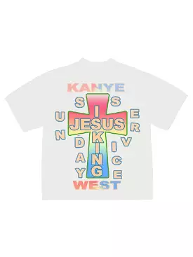 Kanye West Jesus Is King Cross T-shirt in White