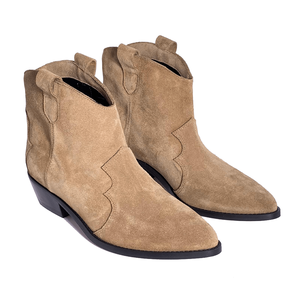 Kendal camel-colored suede shoes