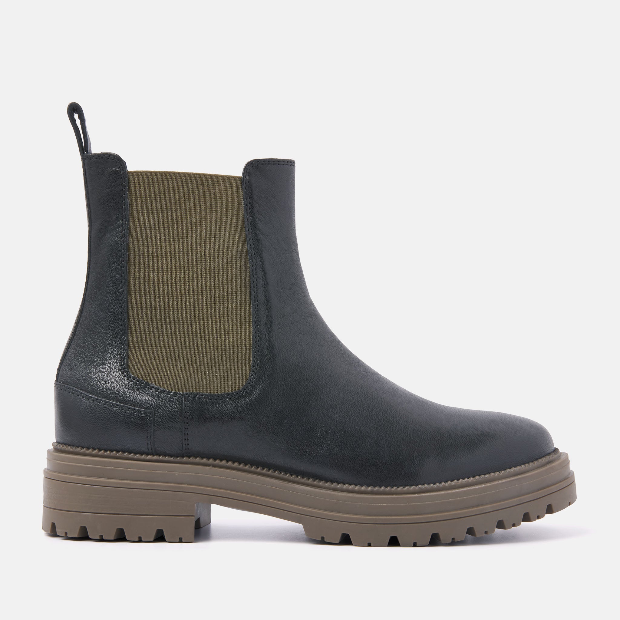 Khaki-Black Dames Chelsea Boots - 85.417