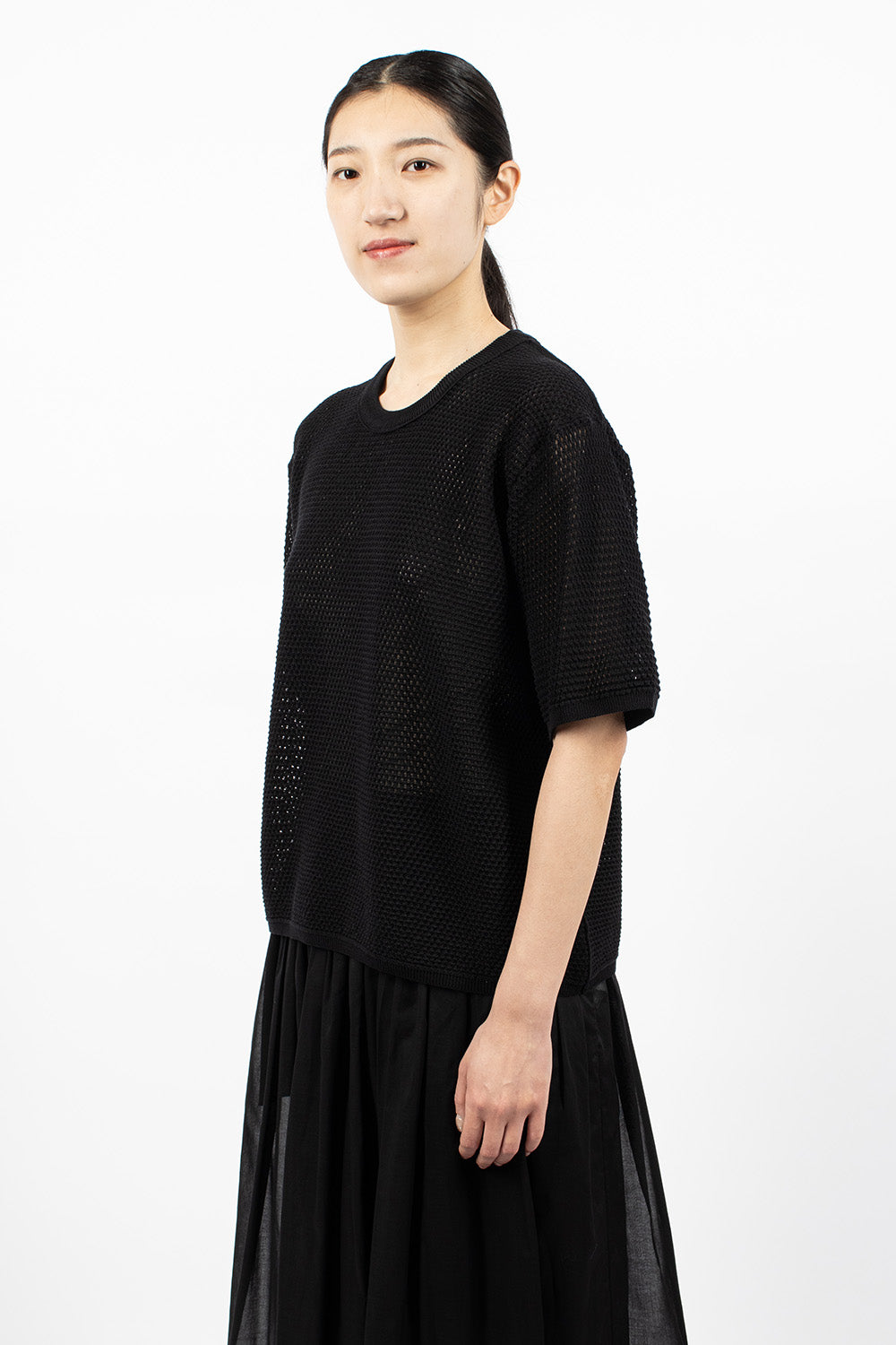 Klara Duo Eyelet Black Knitwear