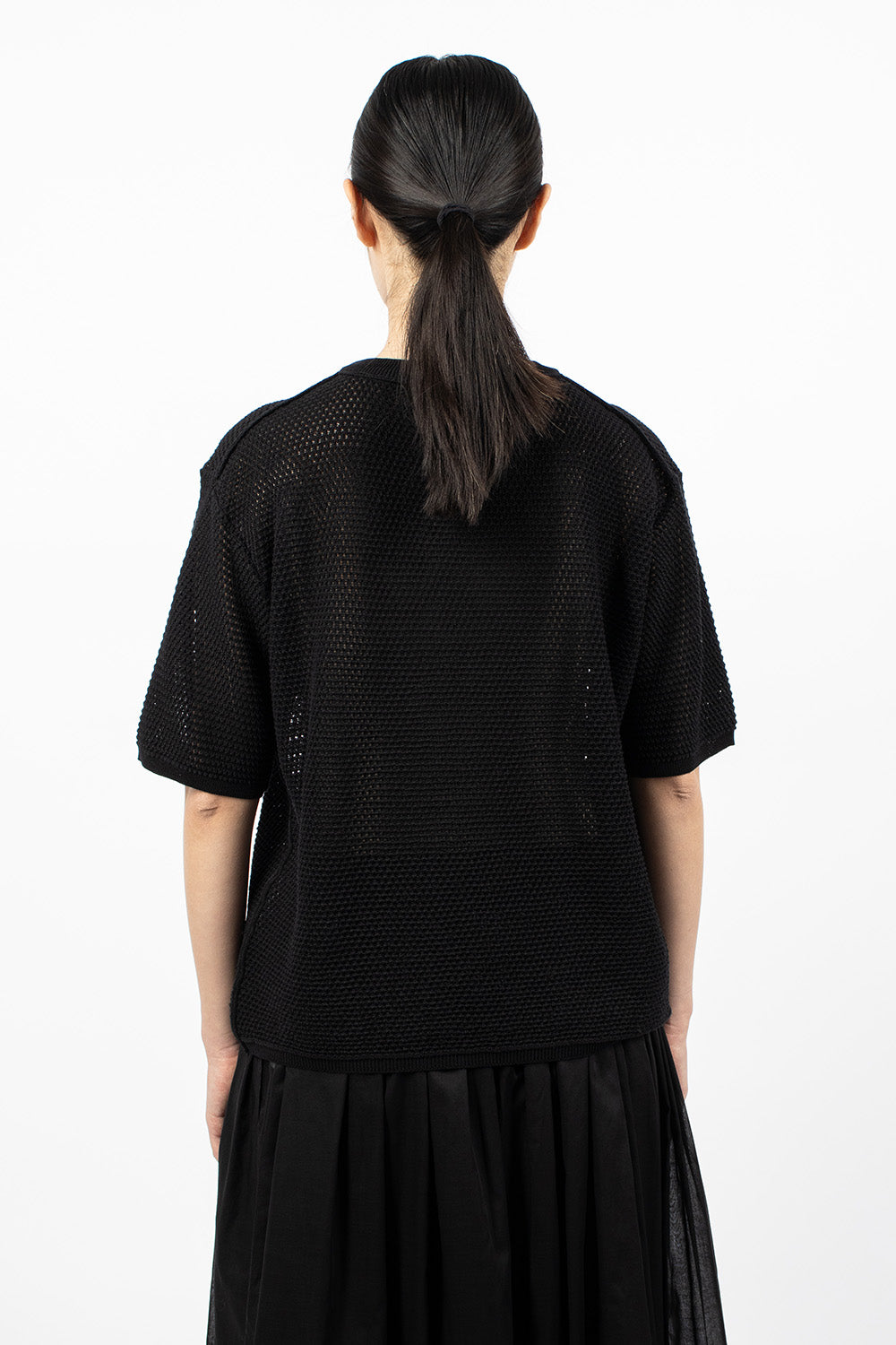 Klara Duo Eyelet Black Knitwear