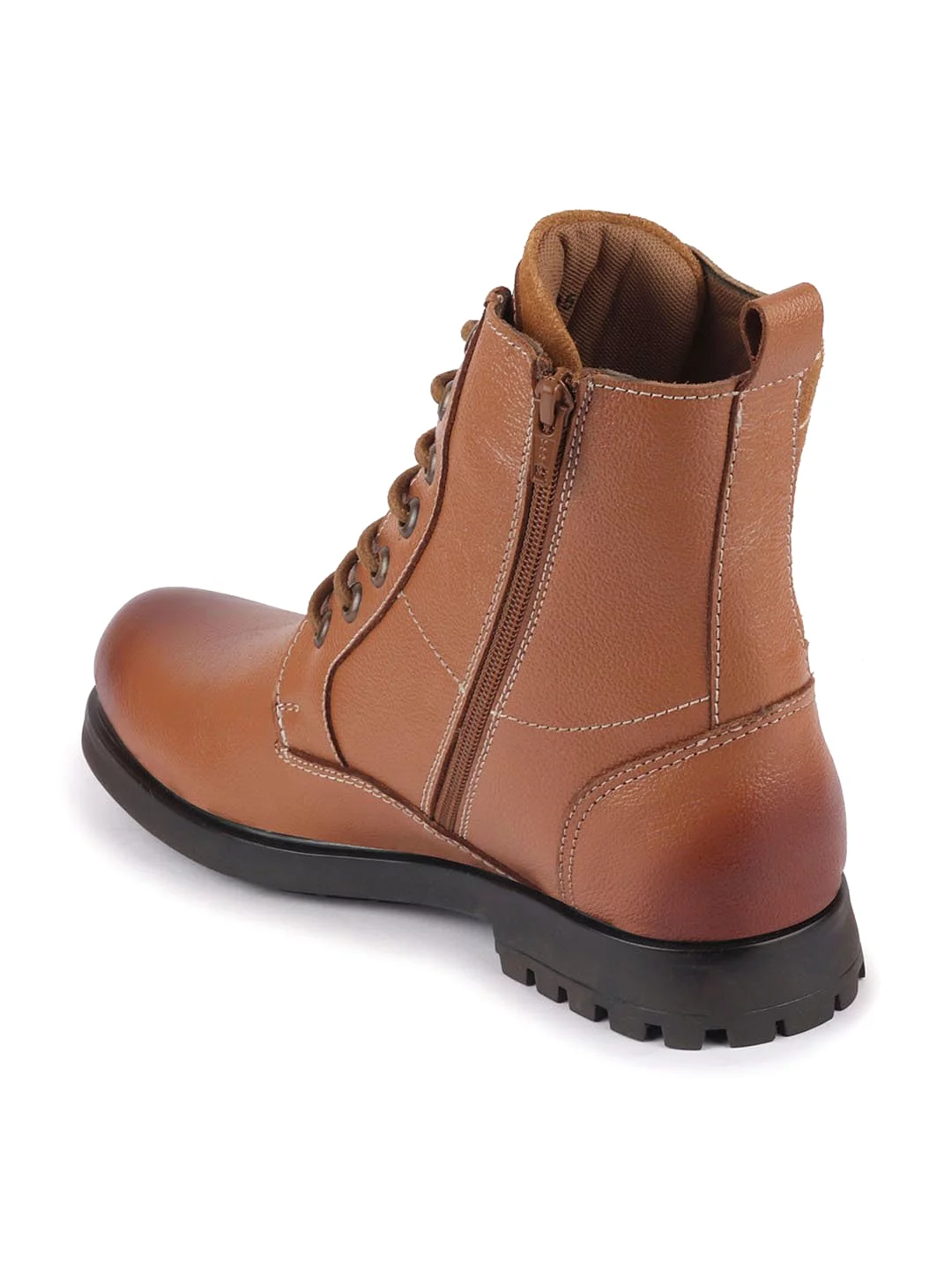 Leather Lace Up High Top Boots for Men