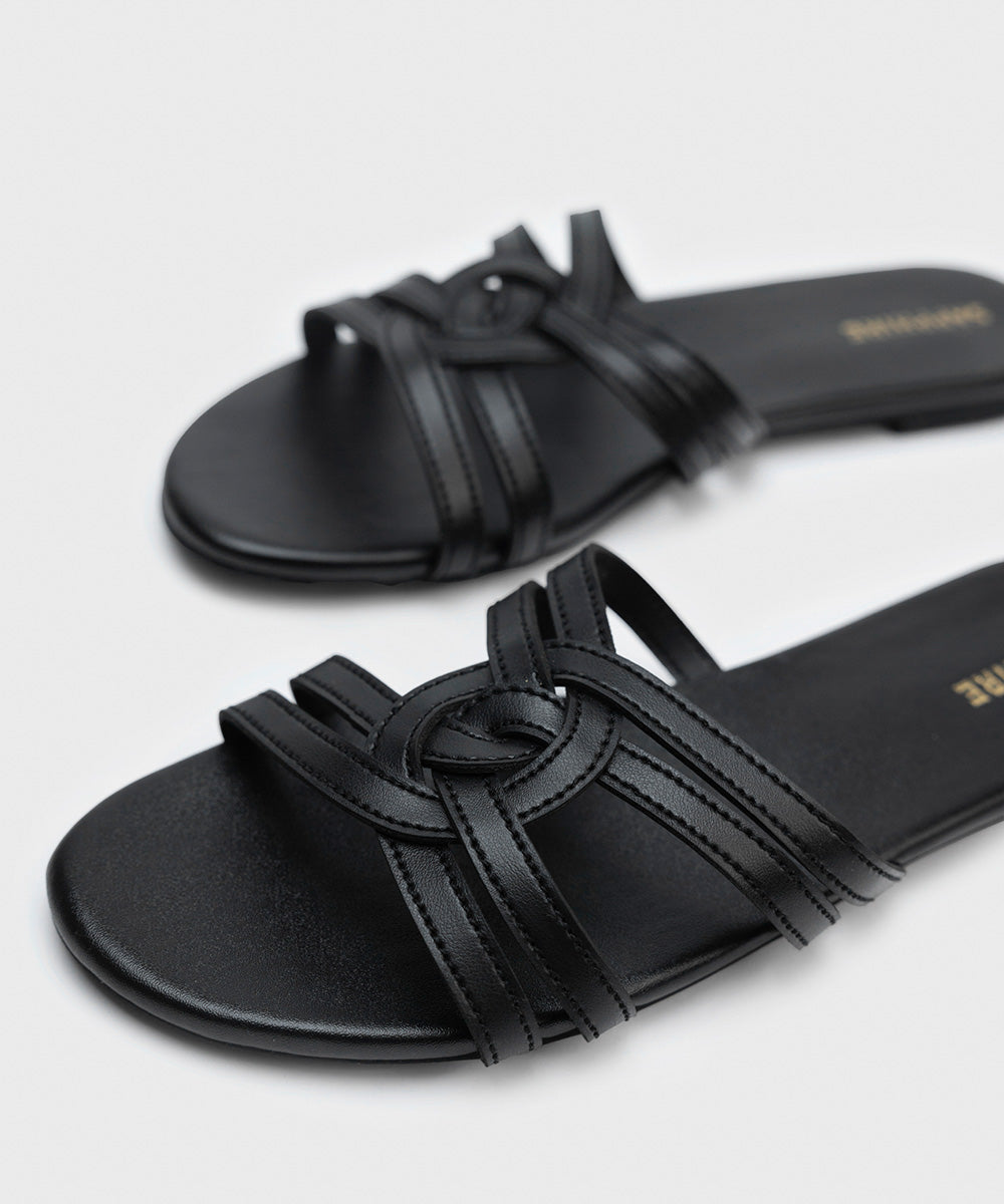 Leather Look Slides