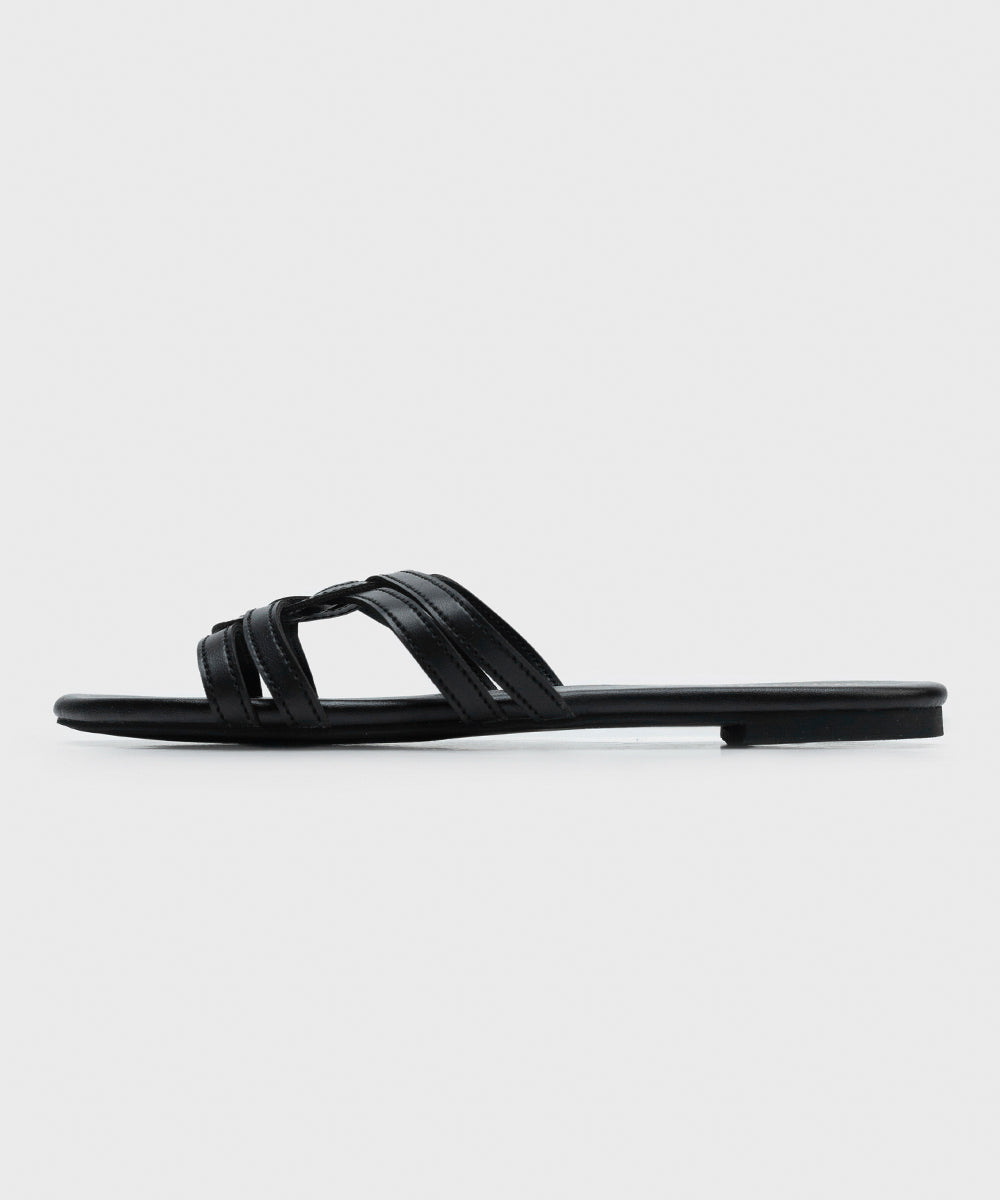 Leather Look Slides