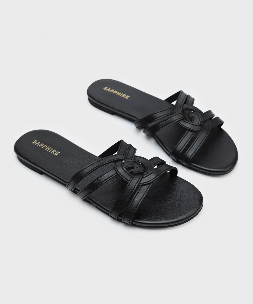 Leather Look Slides