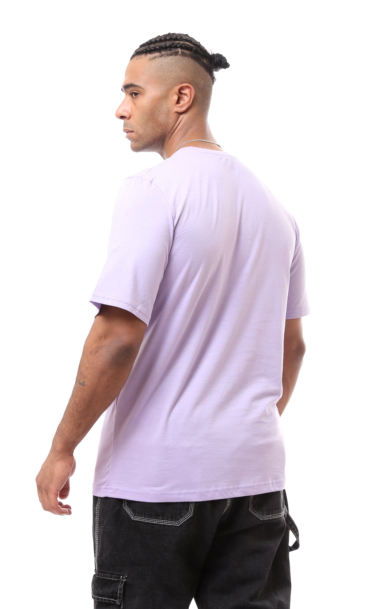 Light Purple Slip On Tee with Front Print