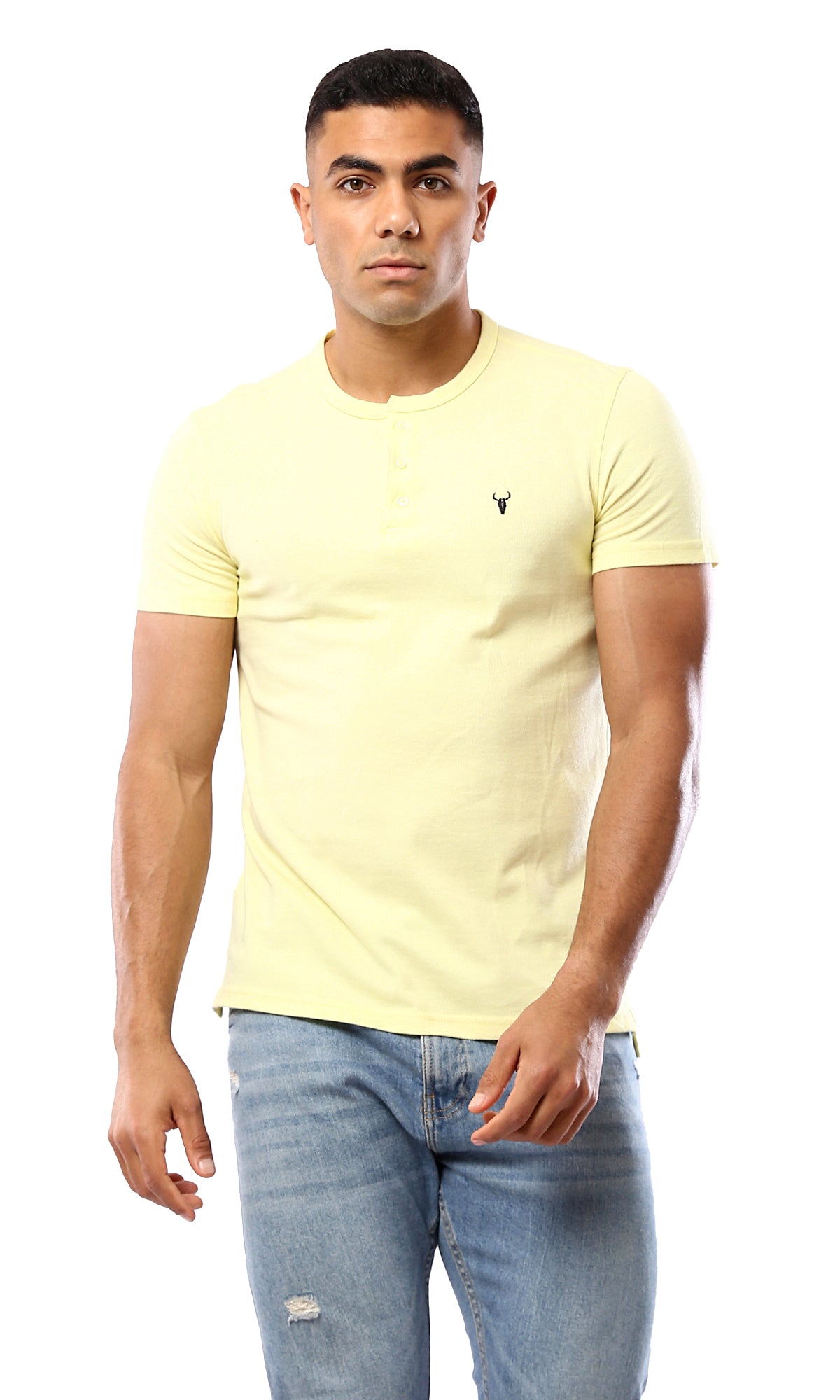 Light Yellow Henley Shirt