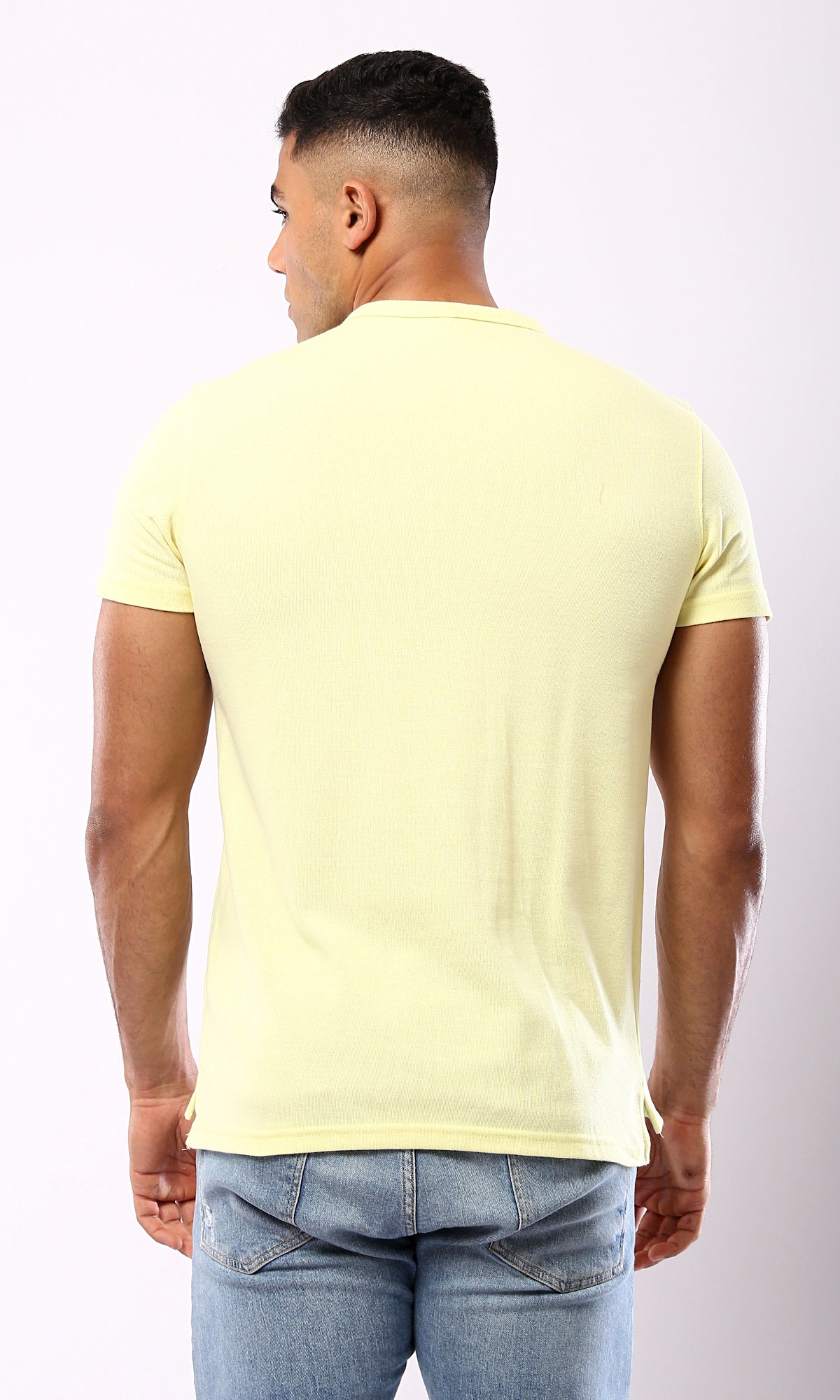 Light Yellow Henley Shirt