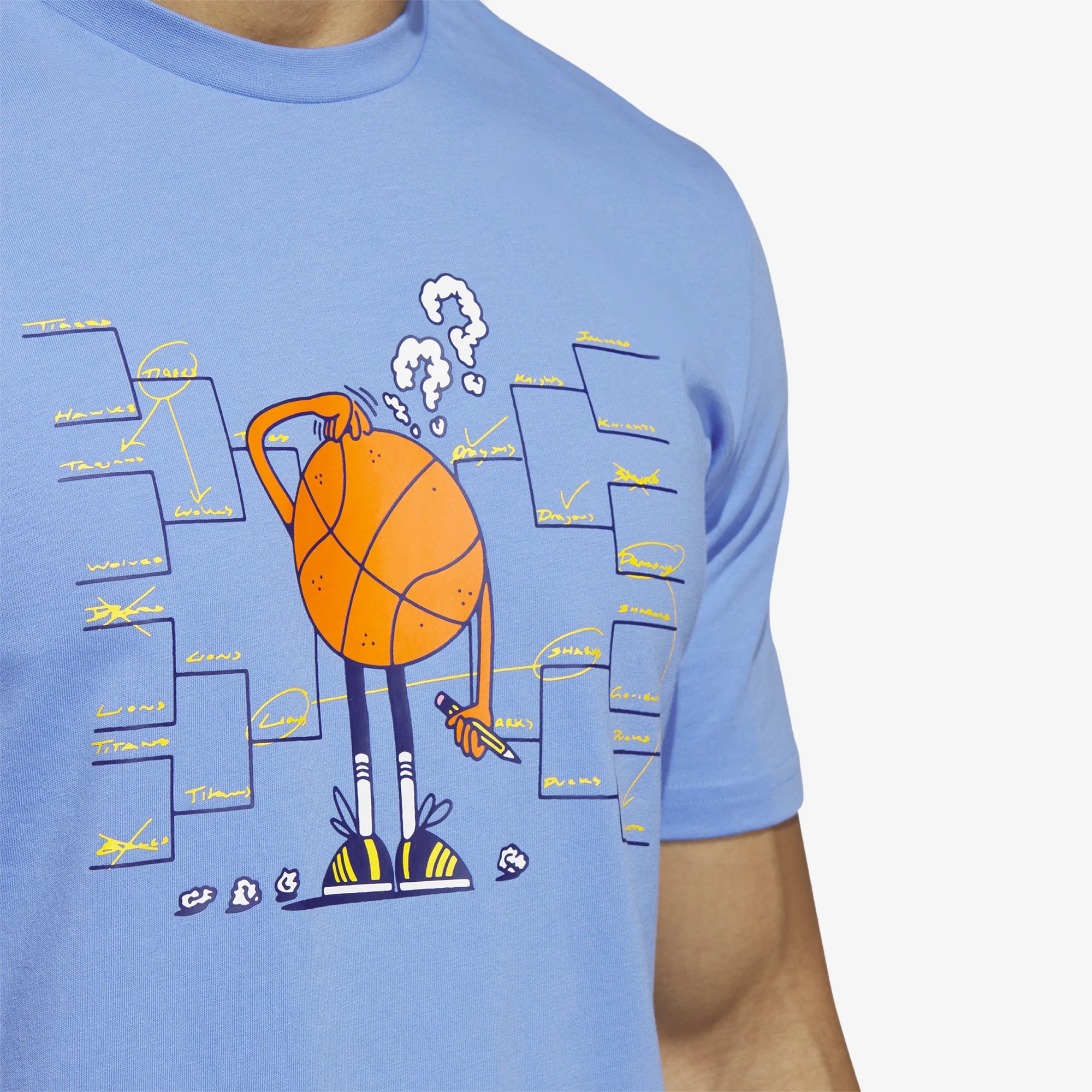 Lil Stripe Basketball Tee - Blue Fusion | Short Sleeve Bracket Graphic