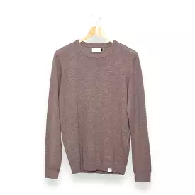 Linen Crew Sweater, Brown Lentil