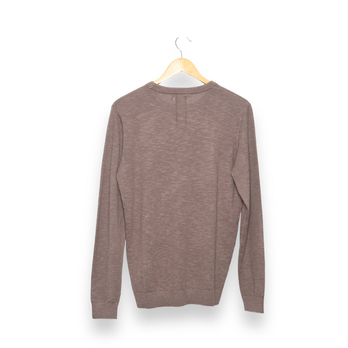 Linen Crew Sweater, Brown Lentil