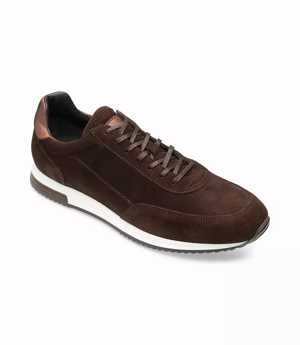 Loake Bannister Dark Brown Suede Leather Sneakers - Ready to Dispatch