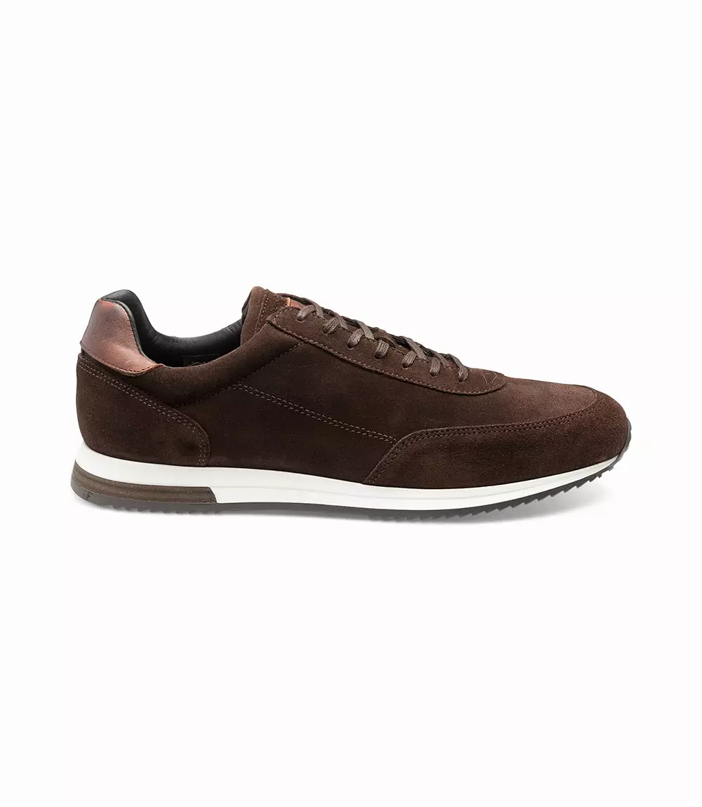 Loake Bannister Dark Brown Suede Leather Sneakers - Ready to Dispatch