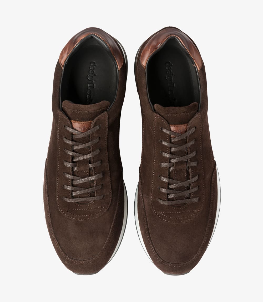 LOAKE Bannister - Dark Brown Suede Leather Sneakers