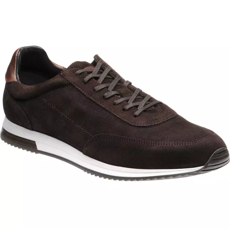 Loake Bannister - Leather Sneakers - Dark Brown Suede | Buy Online