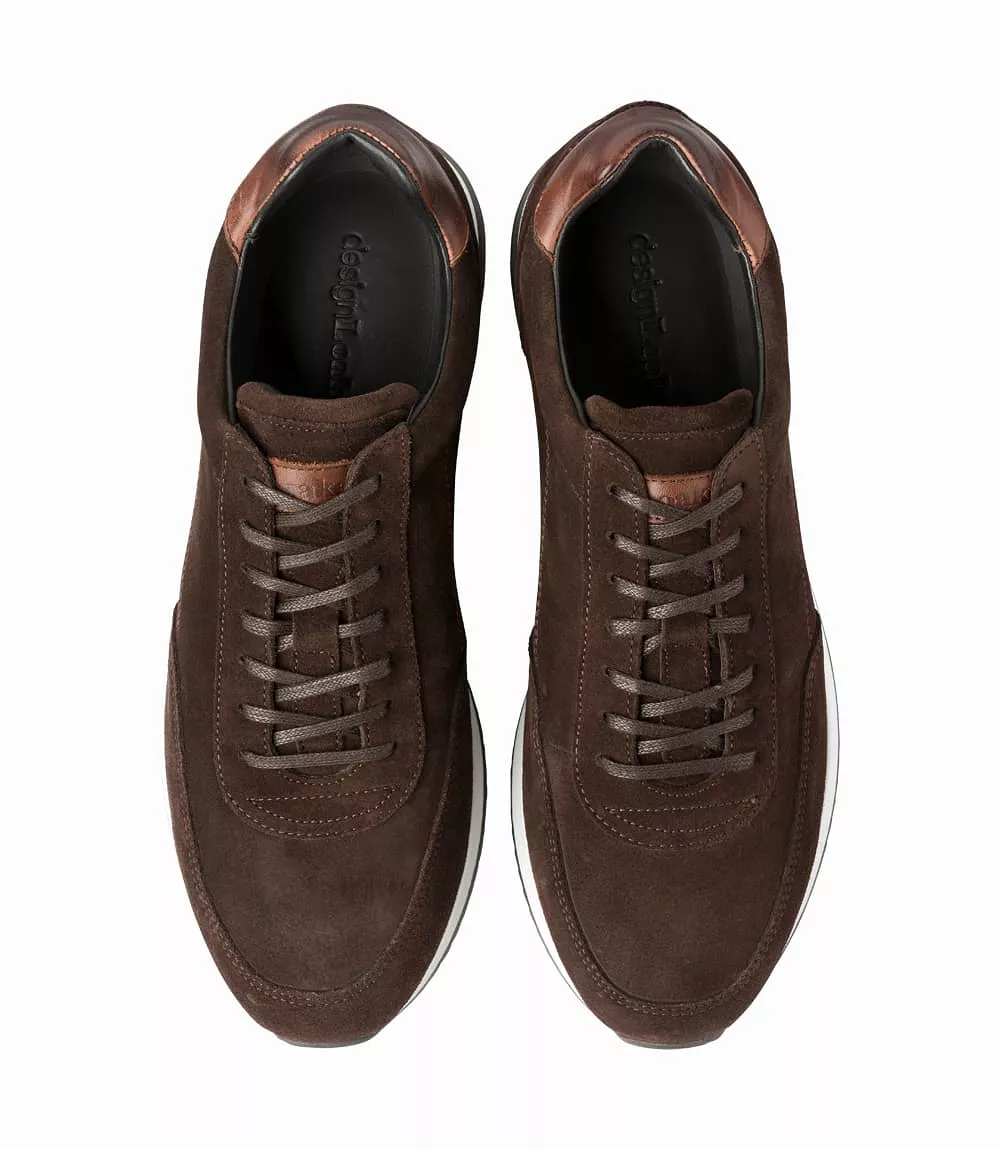 Loake Bannister - Leather Sneakers - Dark Brown Suede | Buy Online