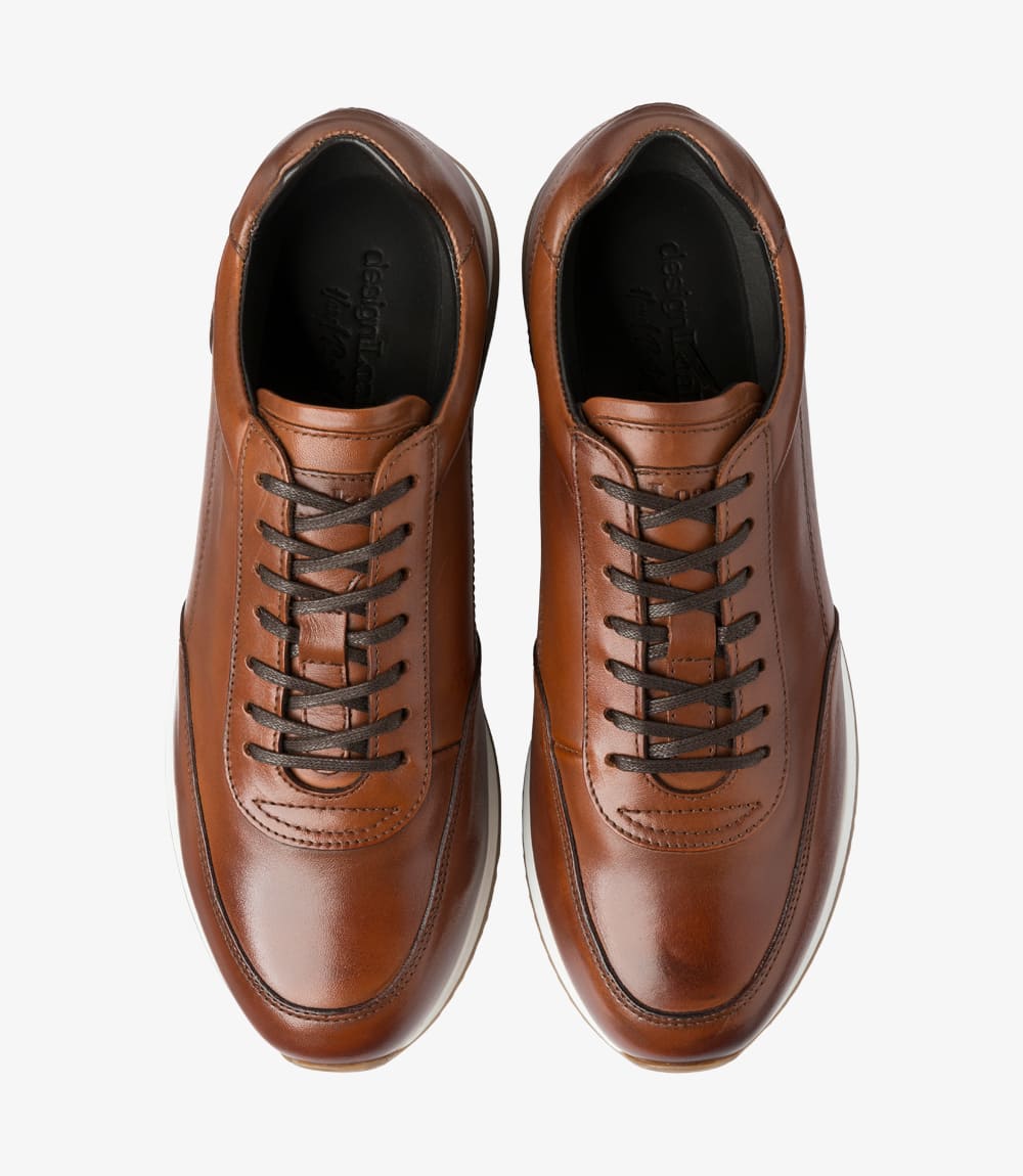 Loake Bannister Men's Leather Sneakers - Cedar