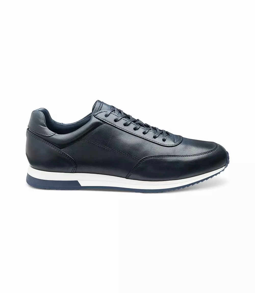 LOAKE Bannister - Navy Leather Sneakers