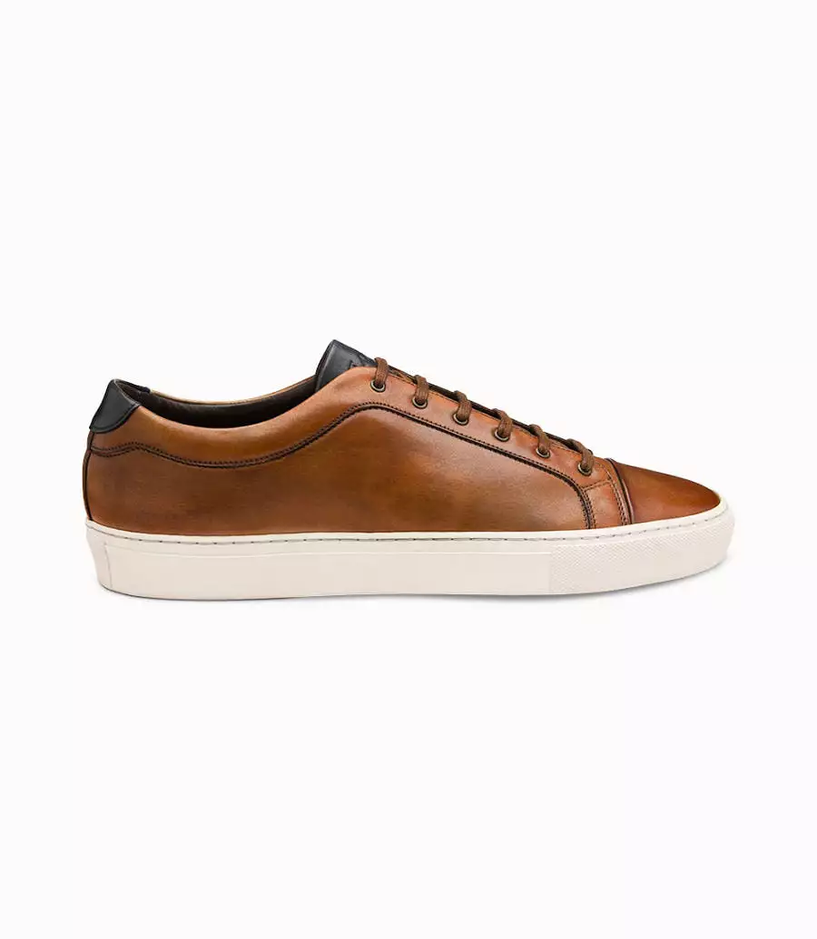 Loake Dash - Leather Sneakers - Chestnut