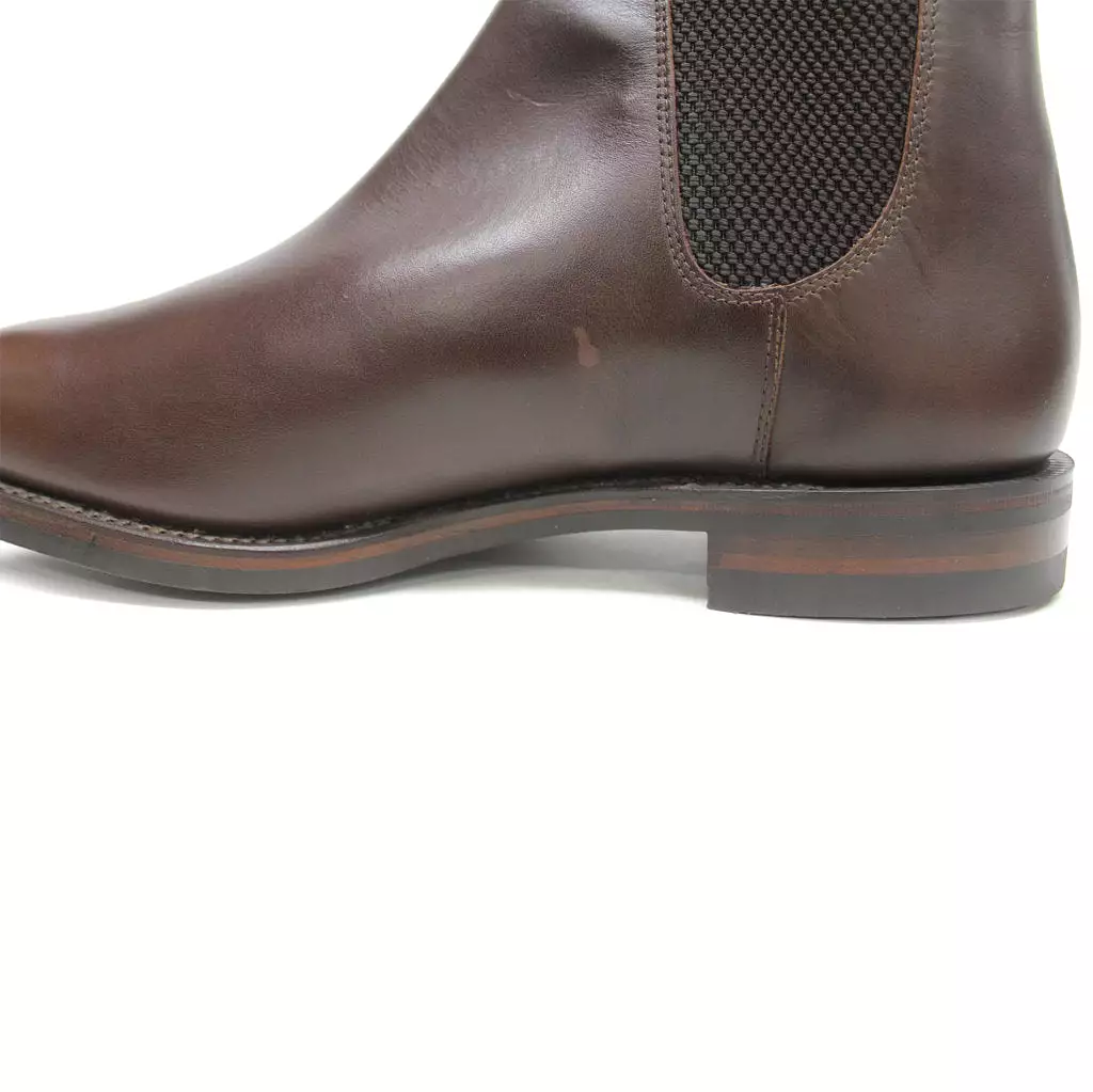 Loake men's Chatsworth slip-on ankle boots in UK size 10, ideal for smart casual occasions, with elasticated leather design.