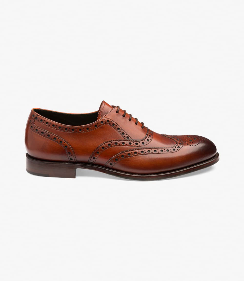 LOAKE Oxford Brogue - Chestnut Brown Brushed Finish