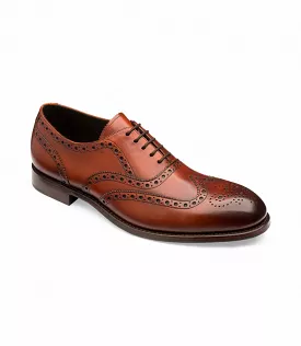 LOAKE Oxford Brogue - Chestnut Brown Brushed Finish