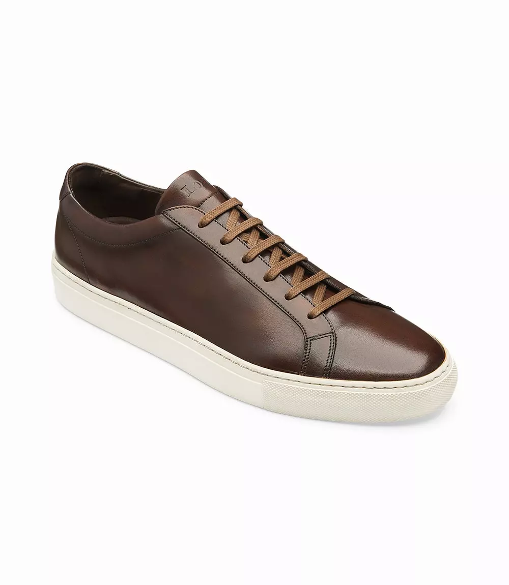 LOAKE Sprint Leather Sneakers in Dark Brown