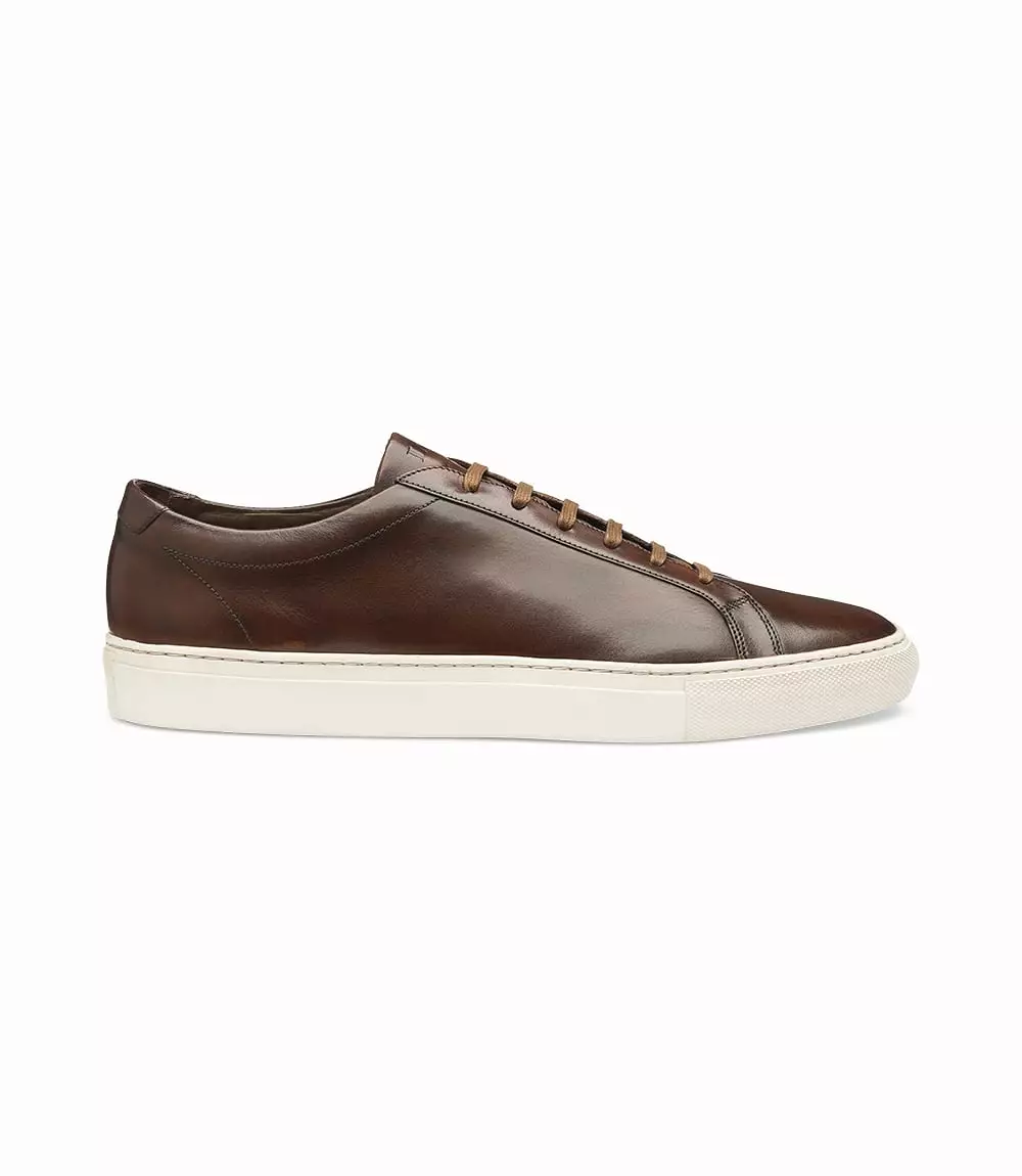 LOAKE Sprint Leather Sneakers in Dark Brown