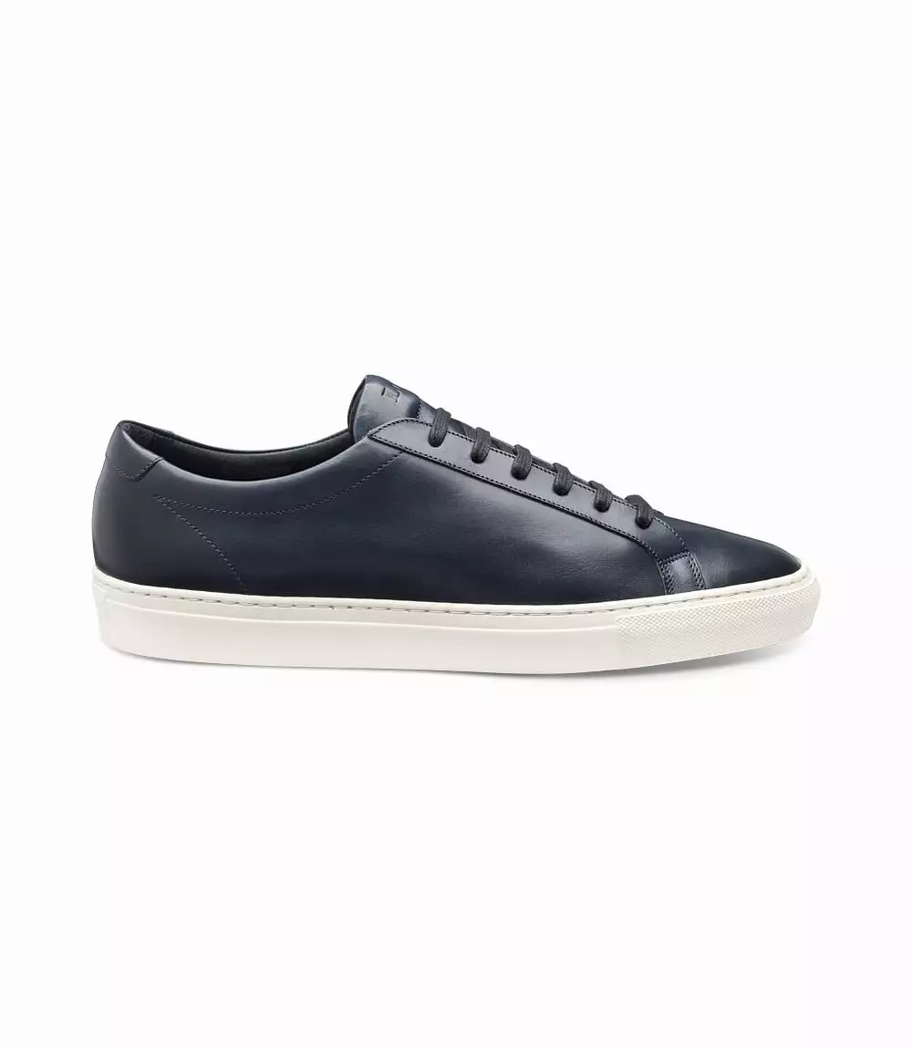 Loake Sprint Leather Sneakers Navy