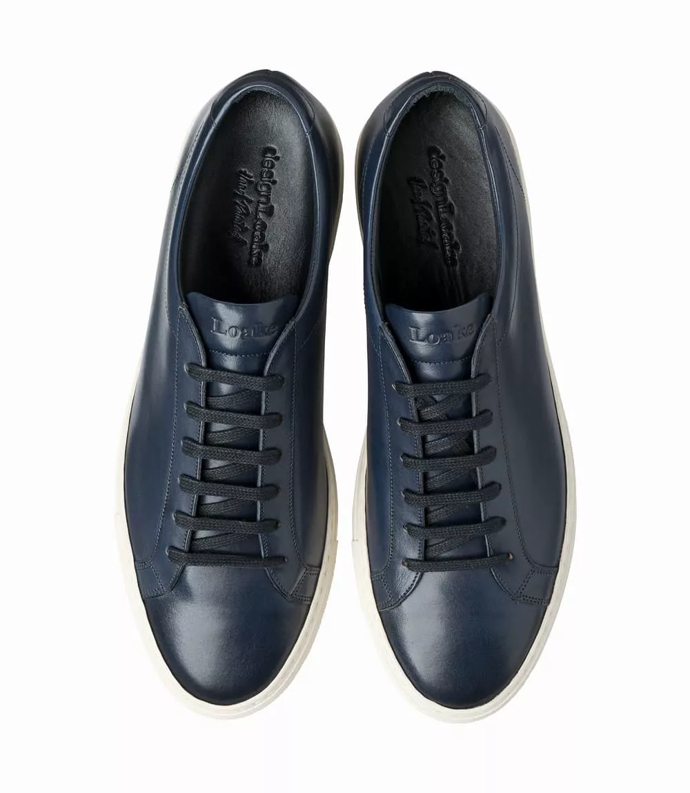 Loake Sprint Leather Sneakers Navy