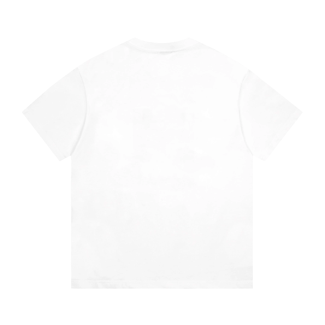 Loew SS23 white pocket embroidered T-shirt with short sleeves in 6.14 inches.