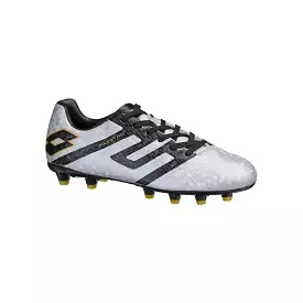 Lotto Maestro 705 FG Jnr Football Boots - Grey/Black/Gold.