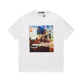 Louis Vuitton 23SS Color Canvas Print Tee in White - 8.9