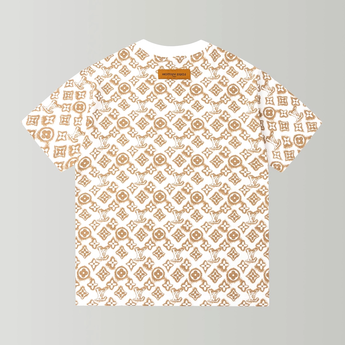 Louis Vuitton 23SS short-sleeved T-shirt in white and yellow, featuring the full body presbyopia logo - 7.11.