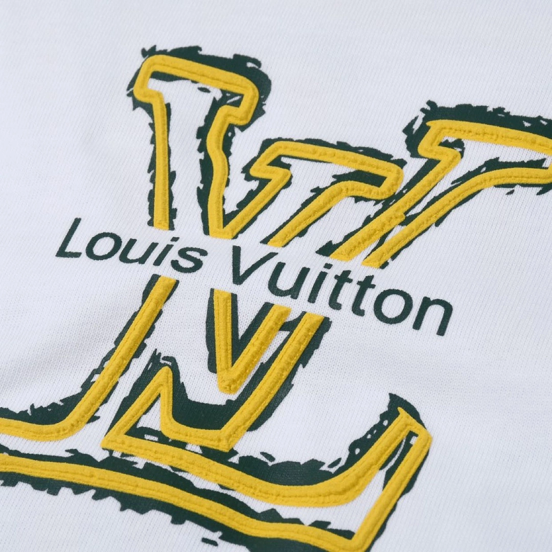 Louis Vuitton 23ss Yellow Logo Print T-shirt White - 6.26