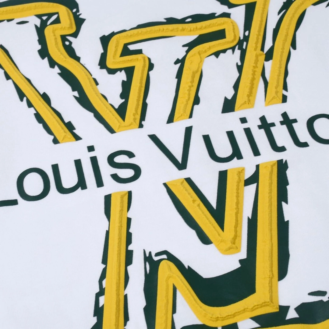 Louis Vuitton 23ss Yellow Logo Print T-shirt White - 6.26