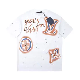 Louis Vuitton 24SS catwalk graffiti watercolor T-shirt White 1.16