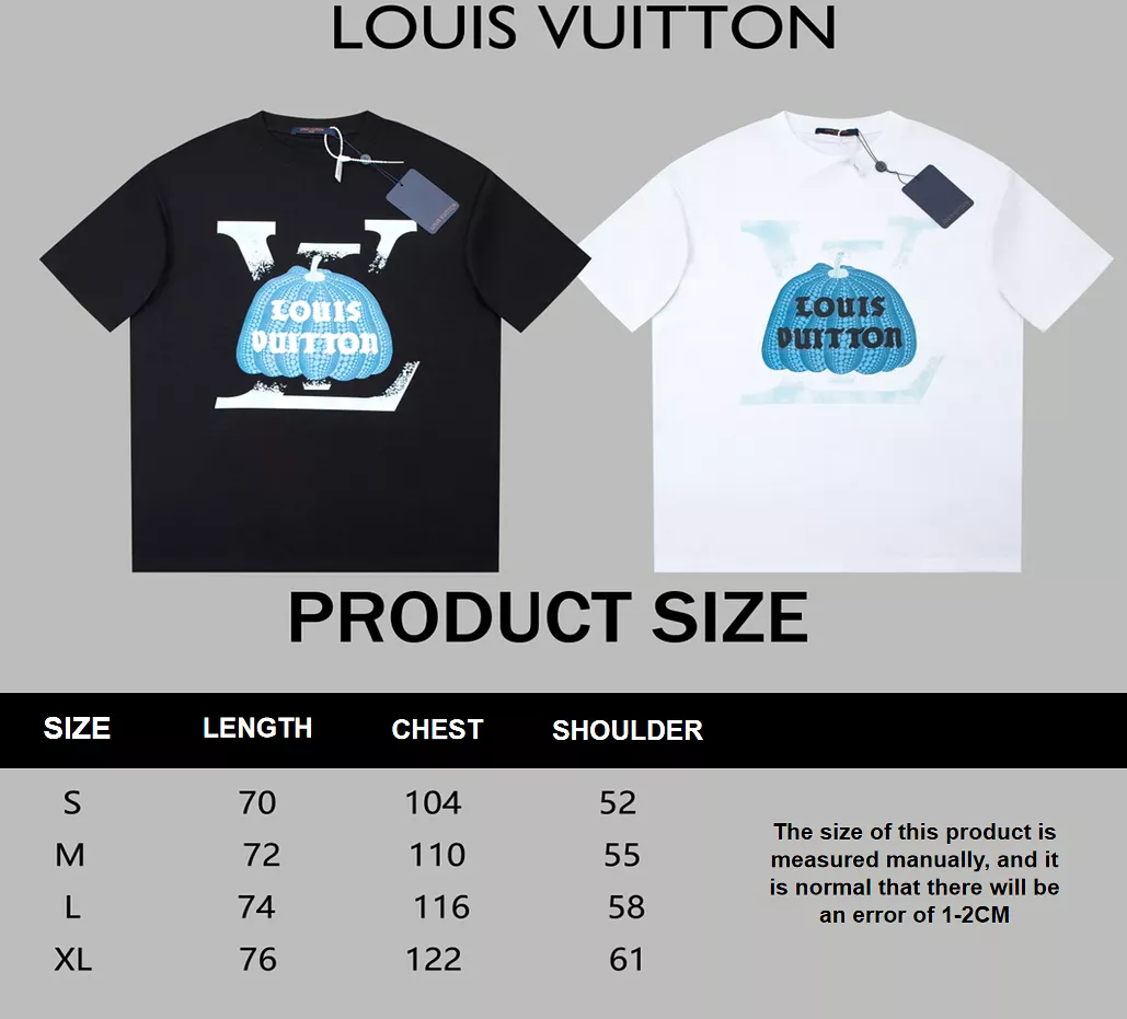 Louis Vuitton Spring T-shirt with Pumpkin Letter Logo in White - 1.22