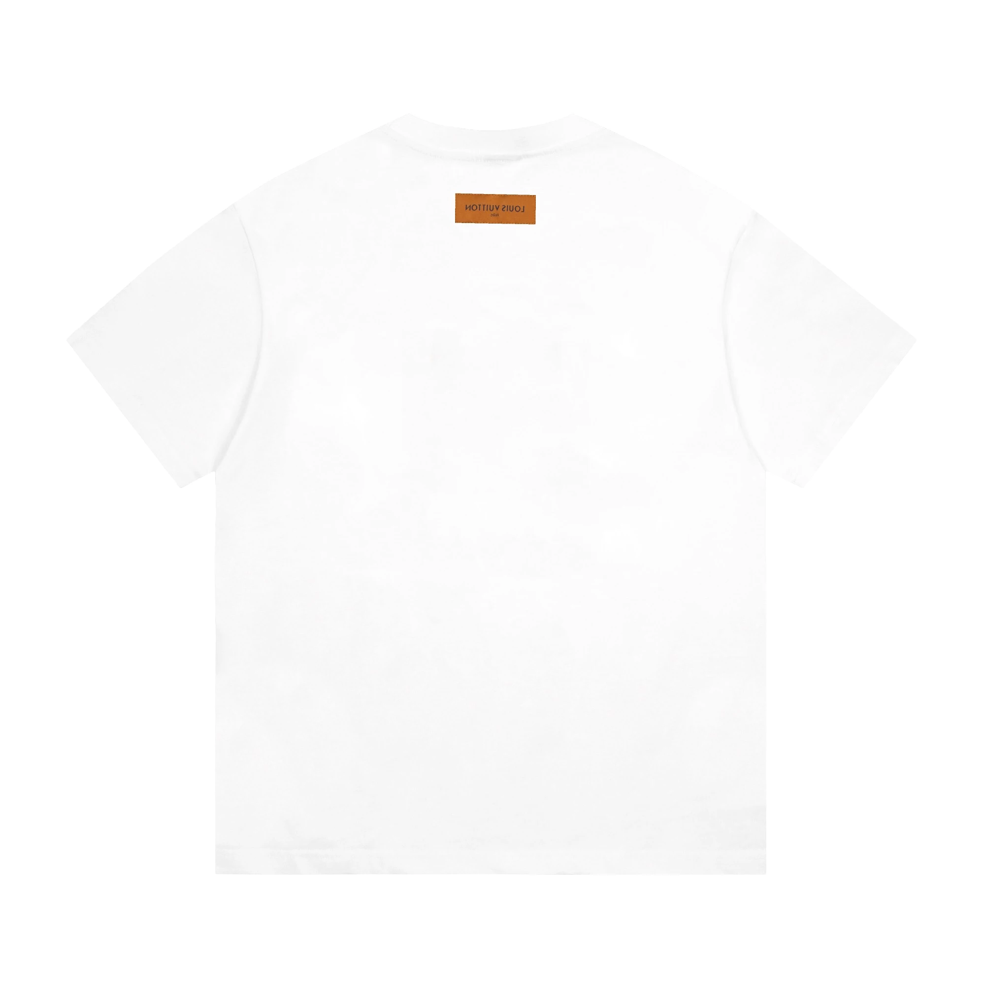 Louis Vuitton white short sleeve t-shirt from the 23ss Resort Summer Limited Collection featuring chain embroidery - size 6.14.