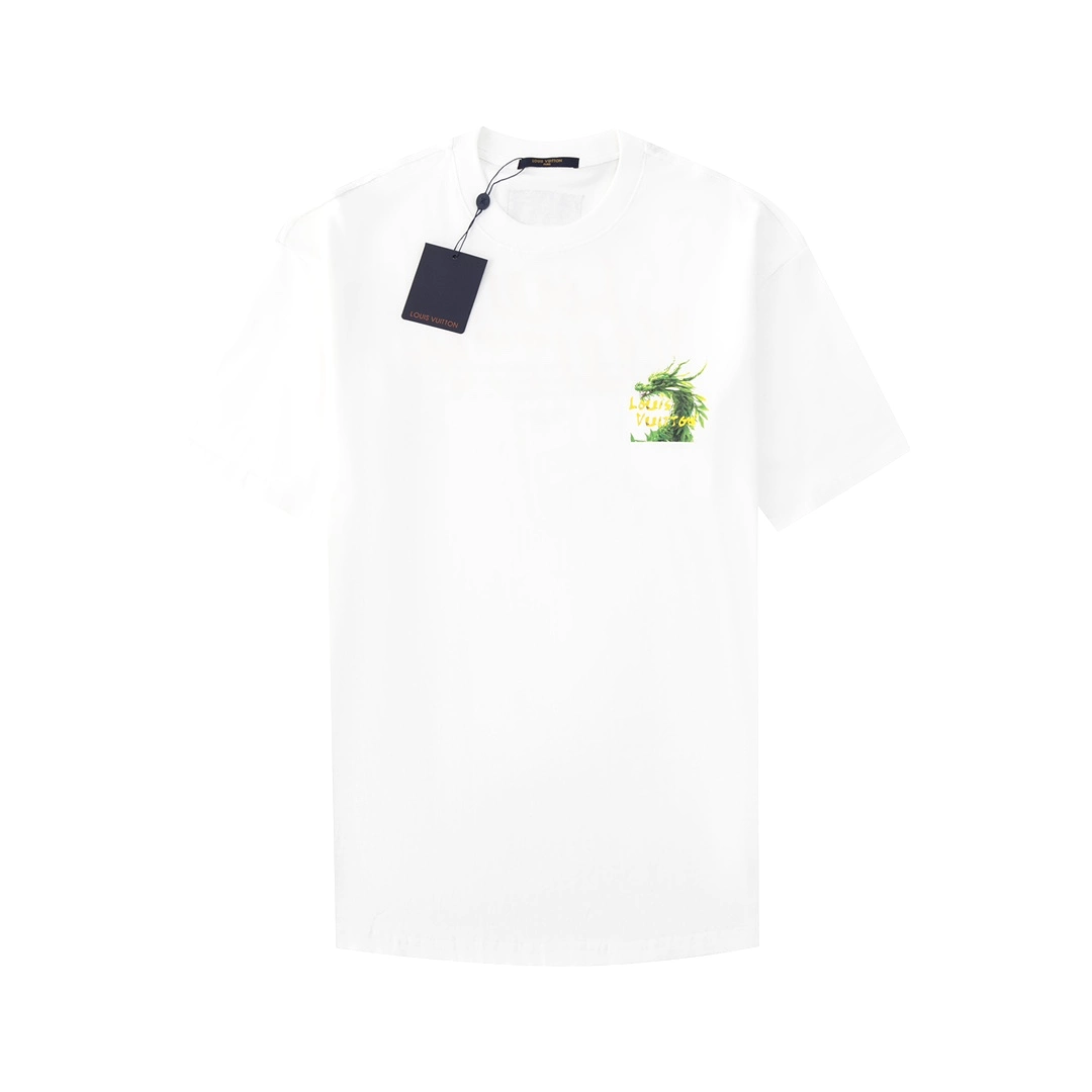 Louis Vuitton Year of the Dragon white chest-printed short-sleeved T-shirt 1.22