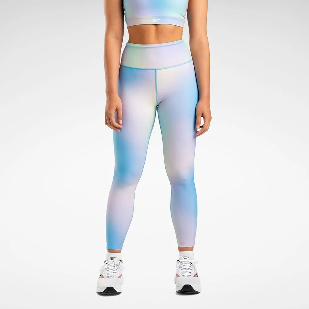 Lux Bold High-Rise Printed Leggings Bold Cyan