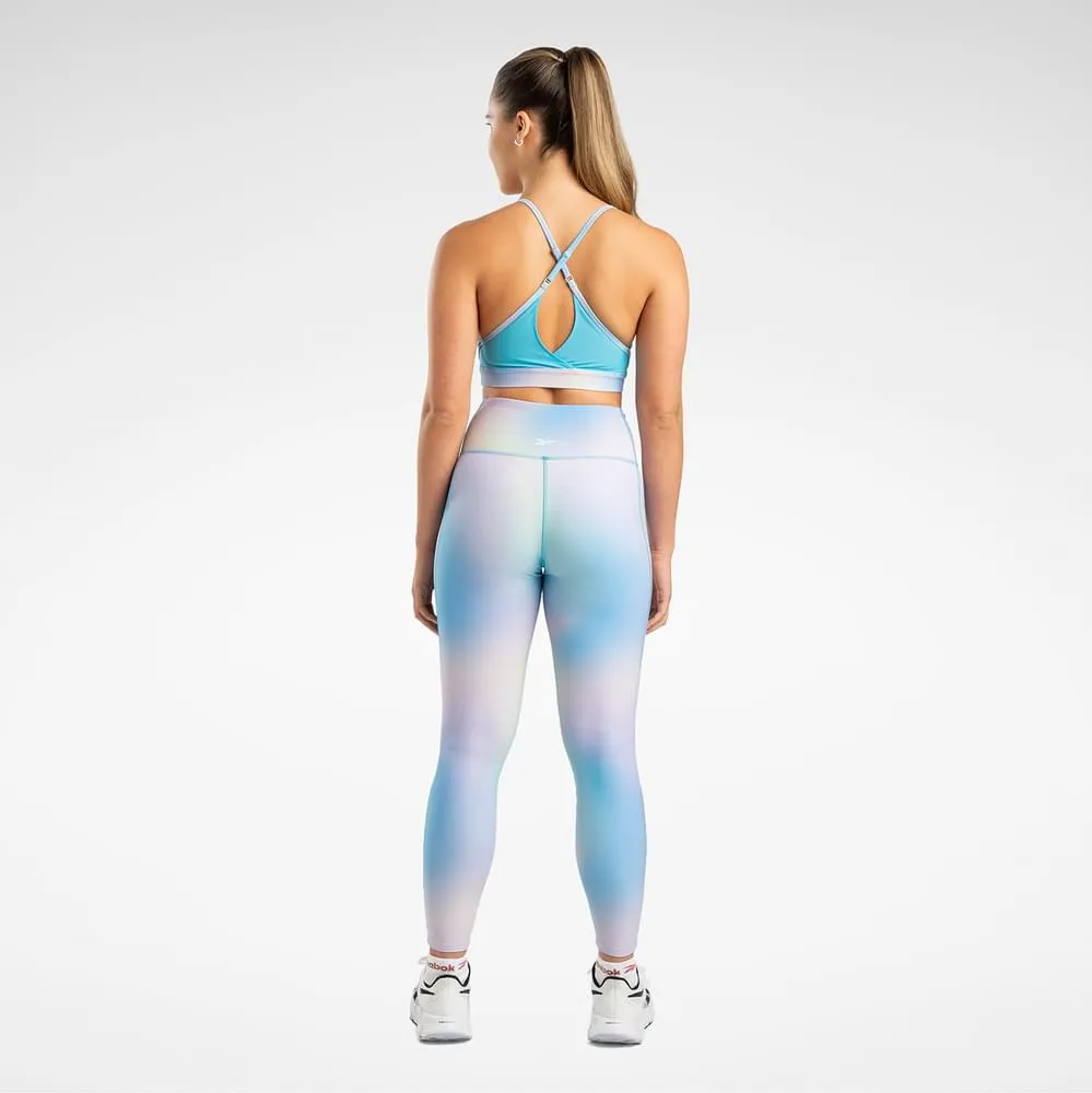 Lux Bold High-Rise Printed Leggings Bold Cyan