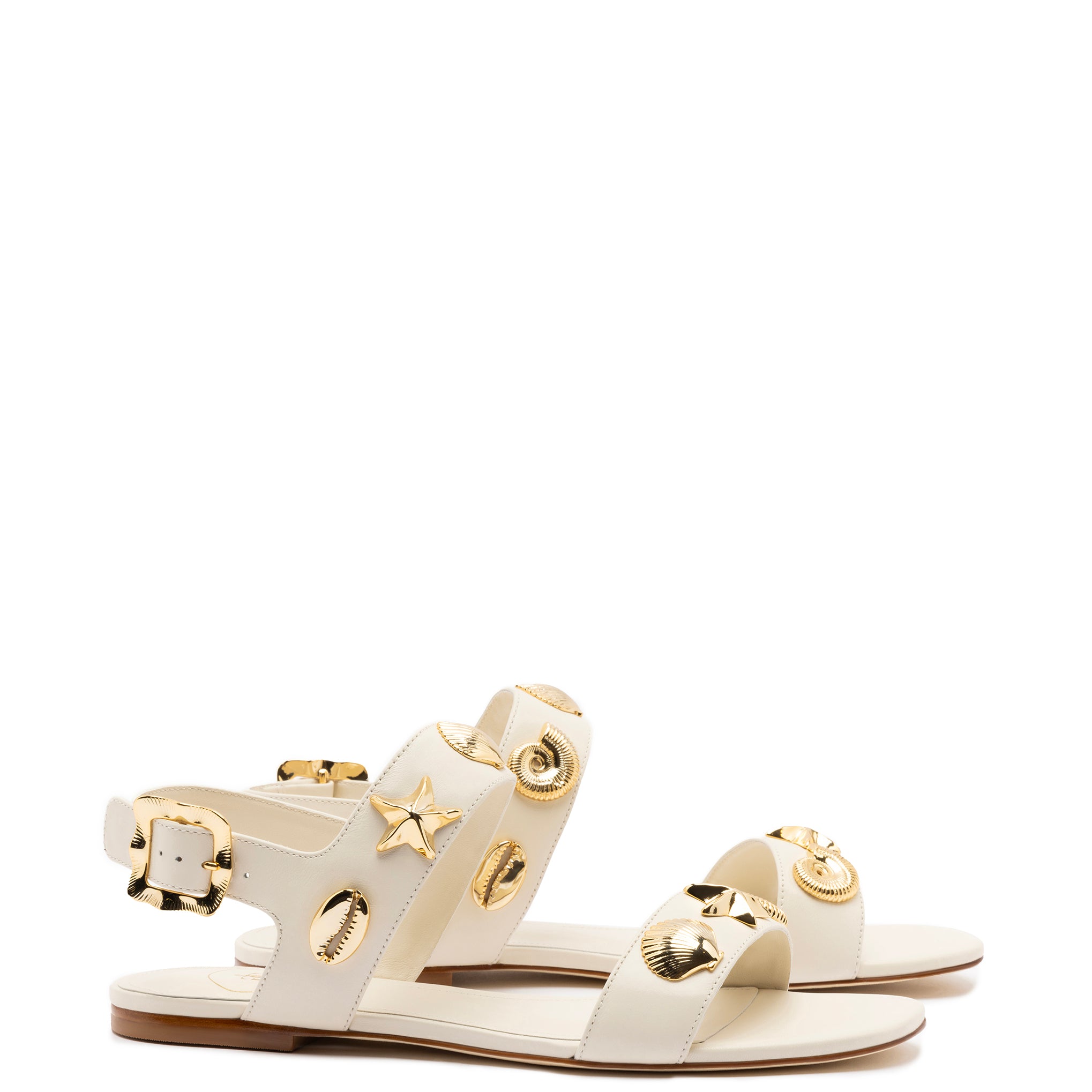 Madison Flat - Ivory Leather - Shop Now