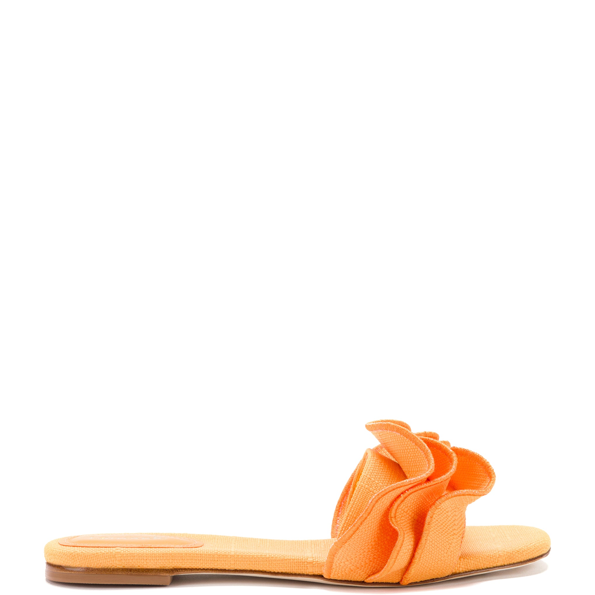 Mango Raffia Flat Mule - Ivy Ruffle