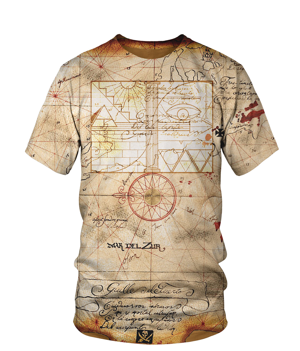 Map of Treasure, Treasure Hunt, Pirate's Treasure, Blackbeard, Adventure, Secret, Mystery T Shirt - VECHTR001