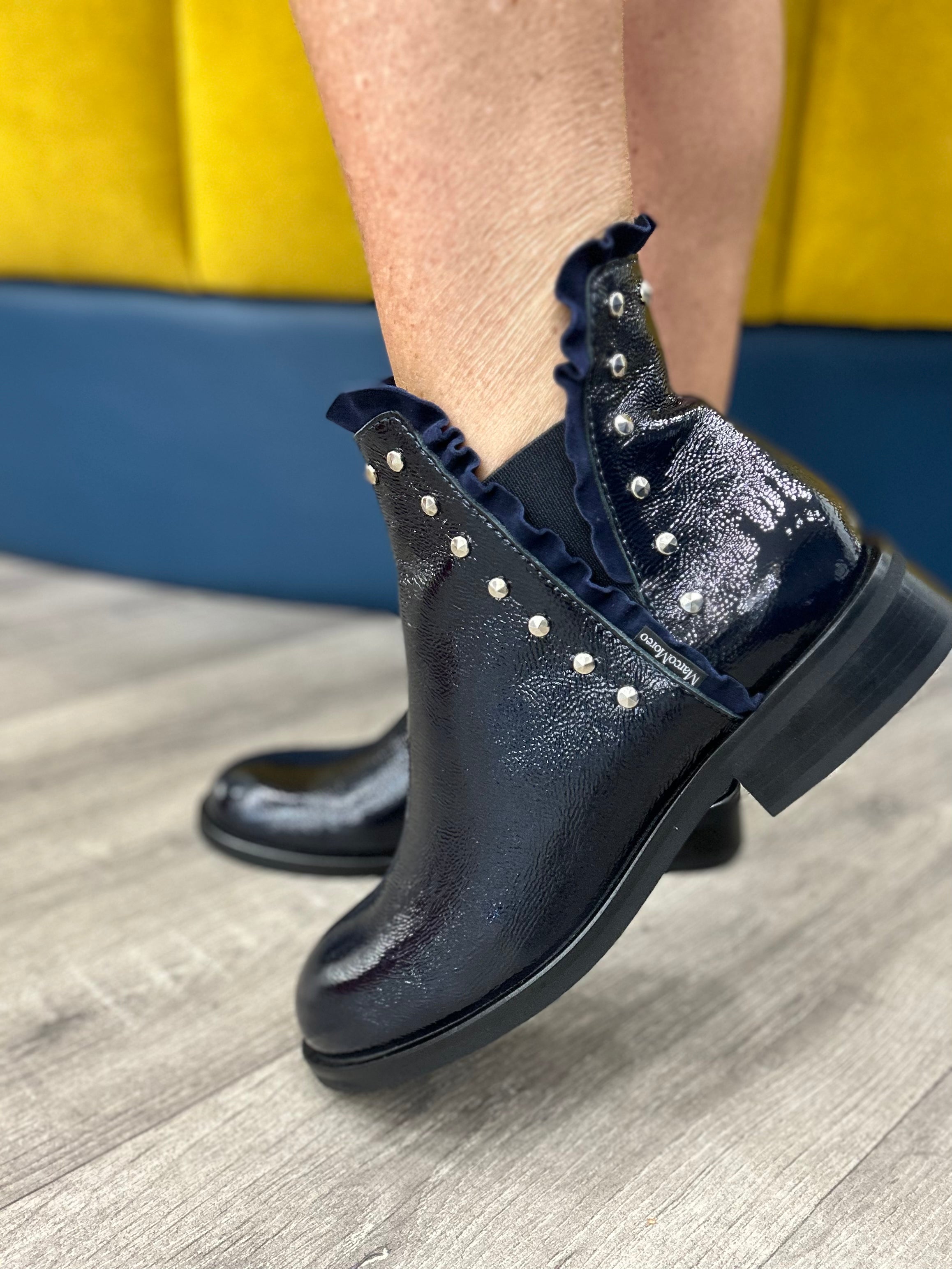 Marco Moreo Navy Chelsea Boot