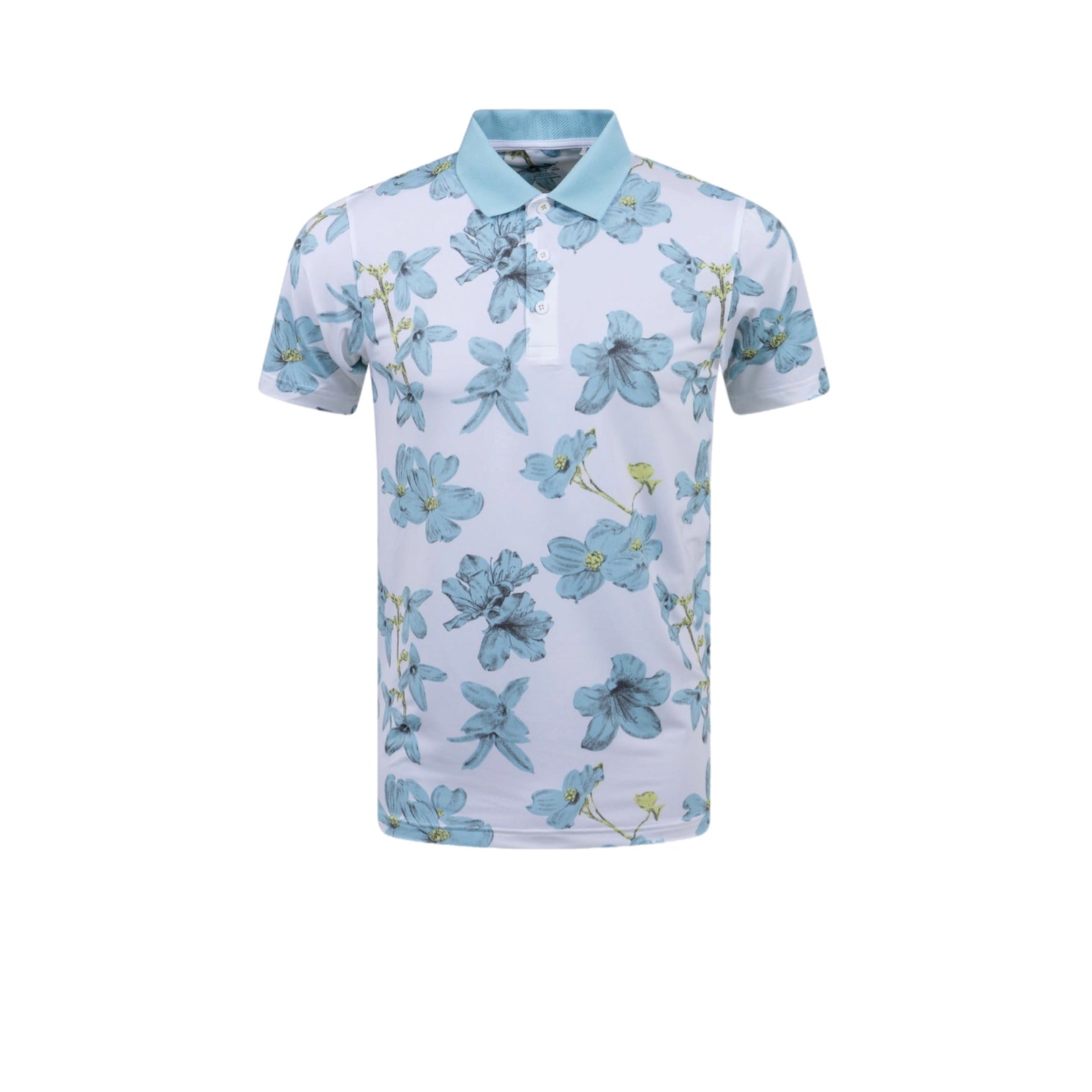 Mattr Polo Bright White/Tropical Aqua 53875301