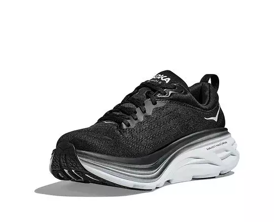 Men's Bondi 8 Black/White running shoes by Hoka - BWHT 1123202