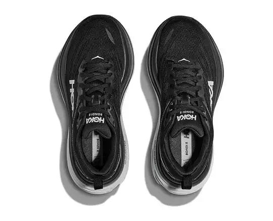 Men's Bondi 8 Black/White running shoes by Hoka - BWHT 1123202